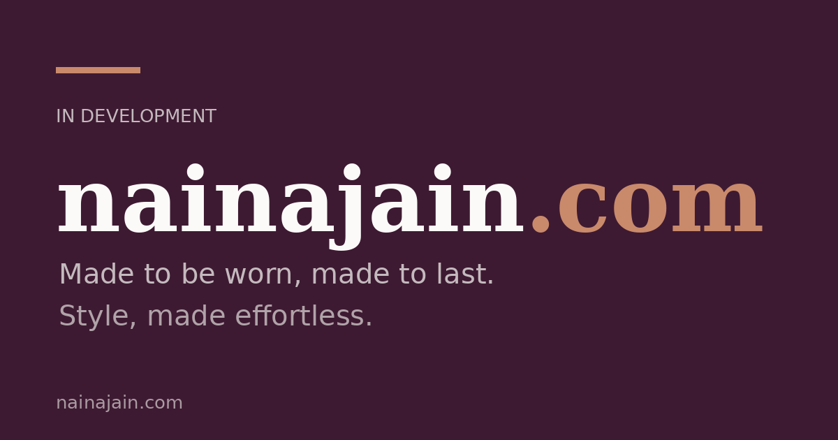 Link preview image for nainajain.com